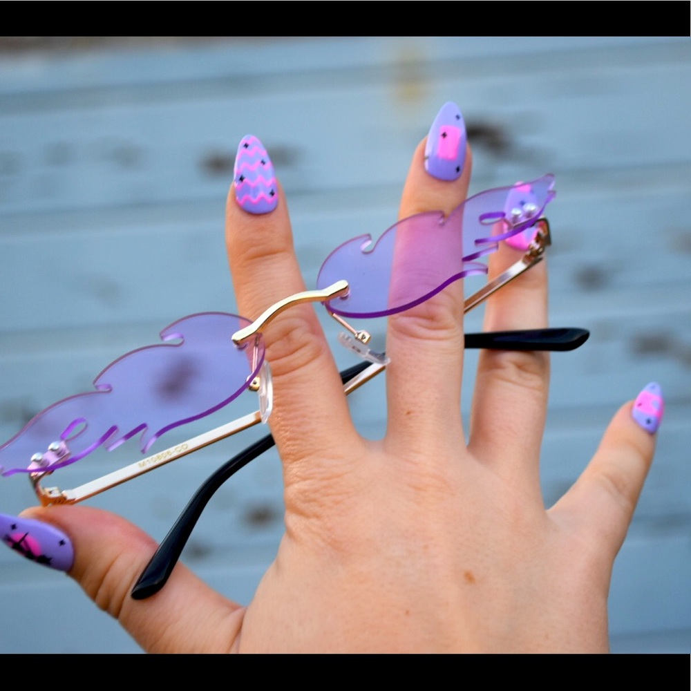 Purple flame glasses